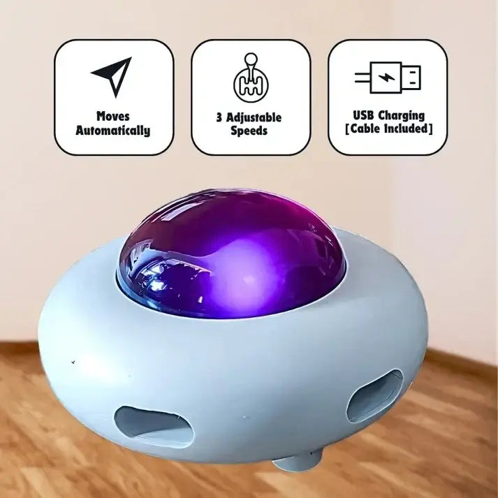 UFO Smart Cat Toy – Auto Rotating & Self-Cleaning