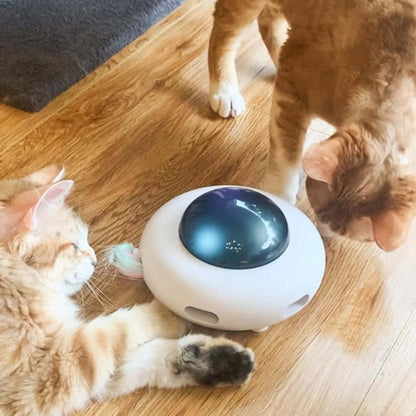 UFO Smart Cat Toy – Auto Rotating & Self-Cleaning